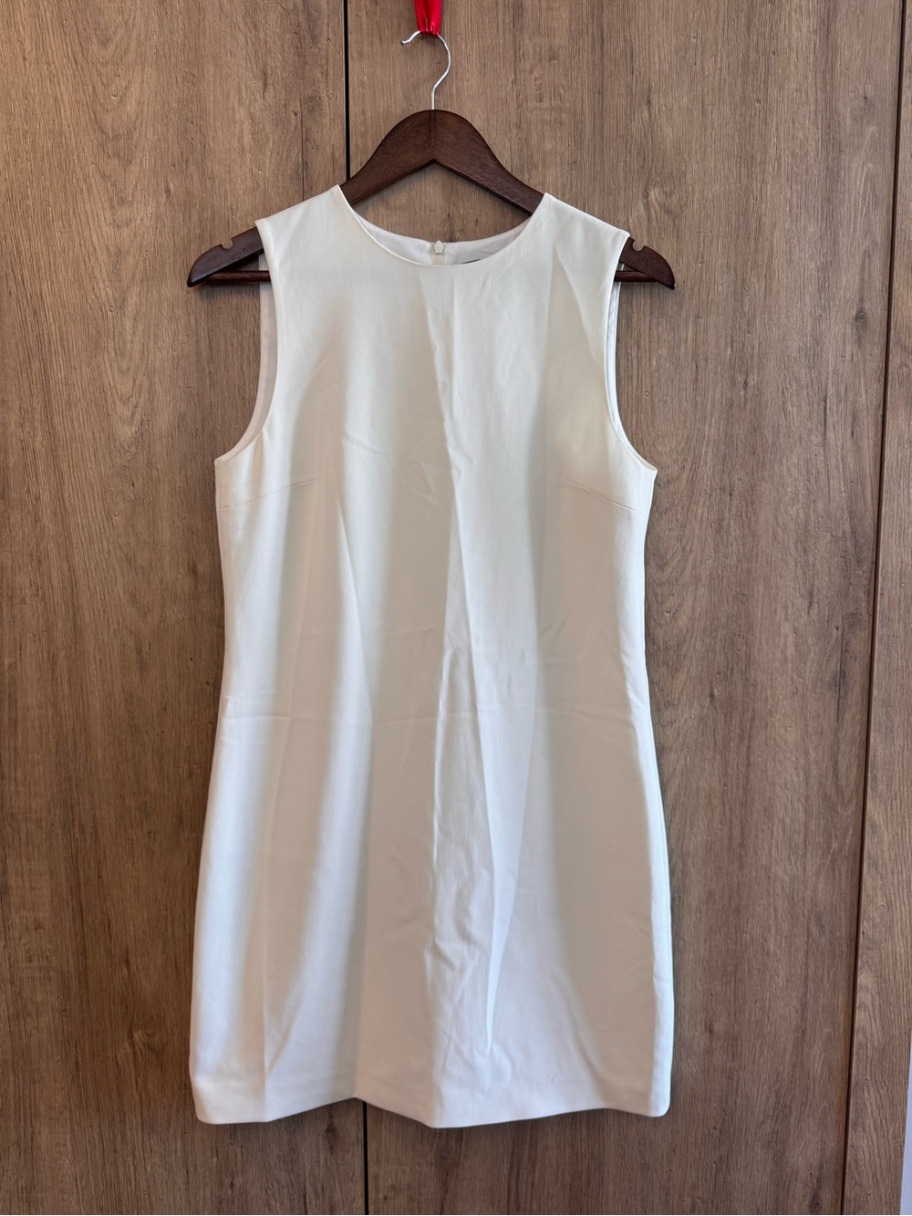 Theory Women’s Crew Minimalist Clean Crew Neck Sleeveless White Mini Dress 6
